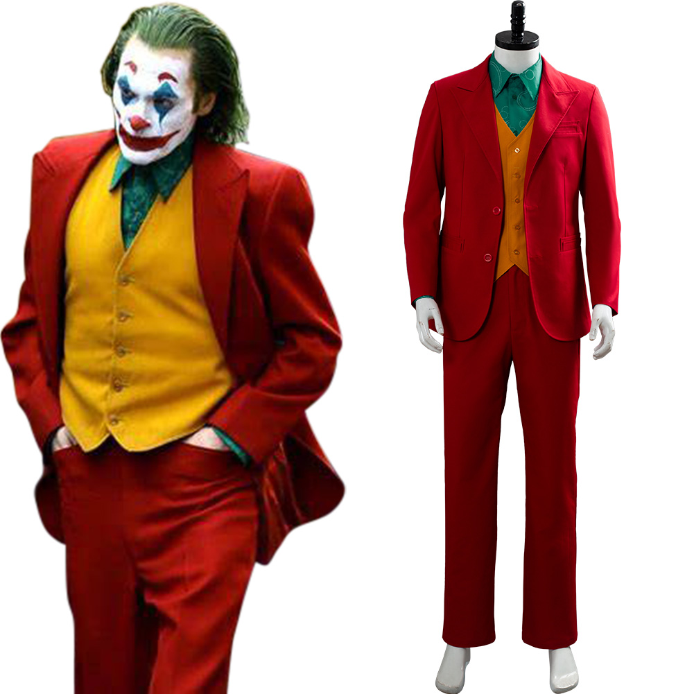 Halloween Joker Joaquin Phoenix Arthur Fleck Cosplay Red Costume