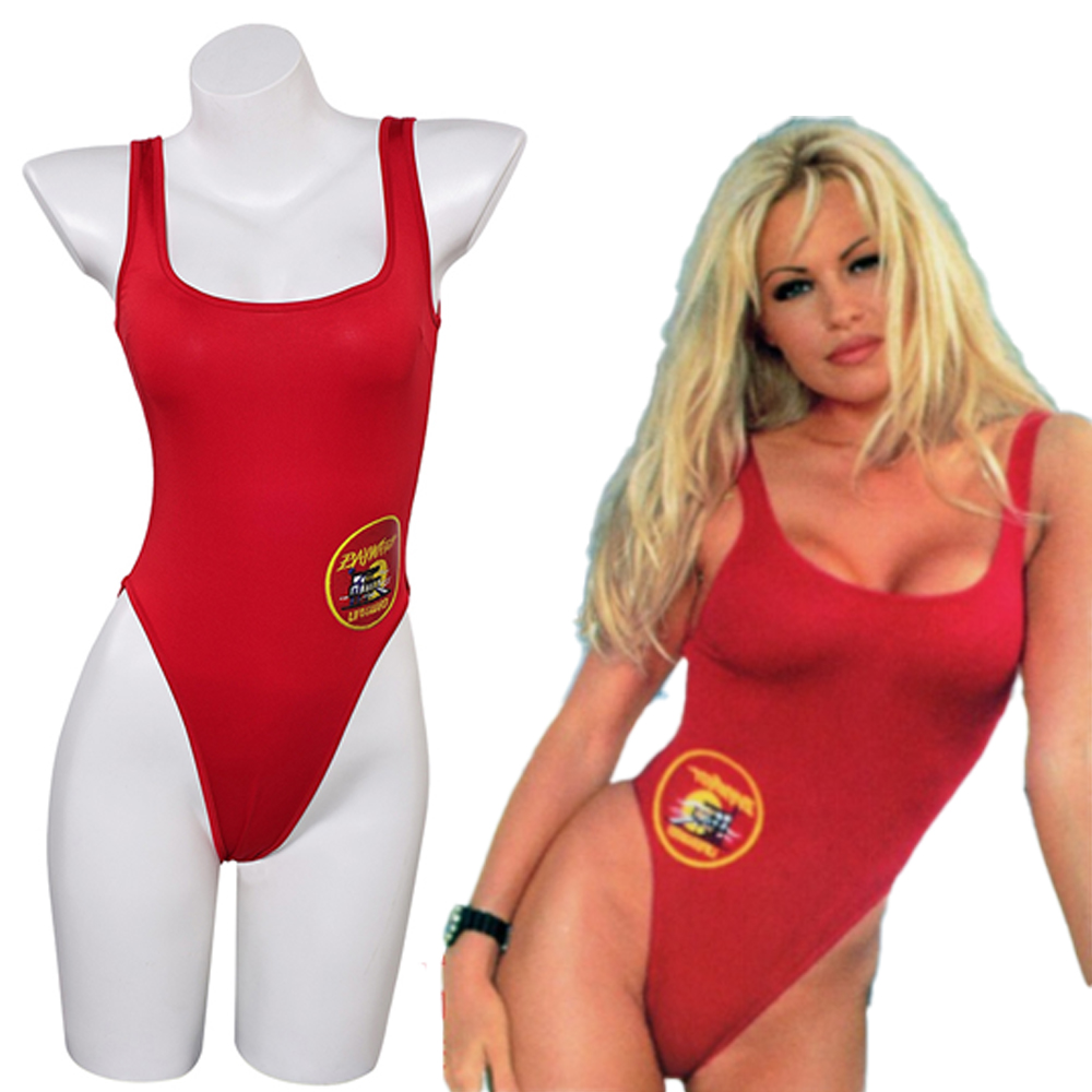 Lifeguard Uniform Ladies Baywatch Fancy Dress Rosso Baywatch Baywatch  Swimsuit Costume Di Baywatch Baywatch Alerte
