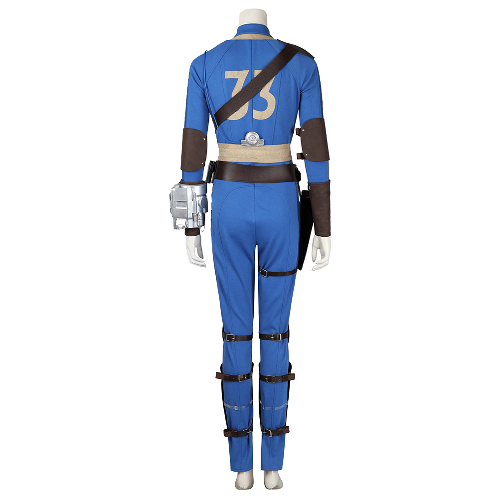 Fallout 4 Lucy MacLean Cosplay Men Ladies Jumpsuit Halloween Carnival Blue Suits - Picture 24 of 75