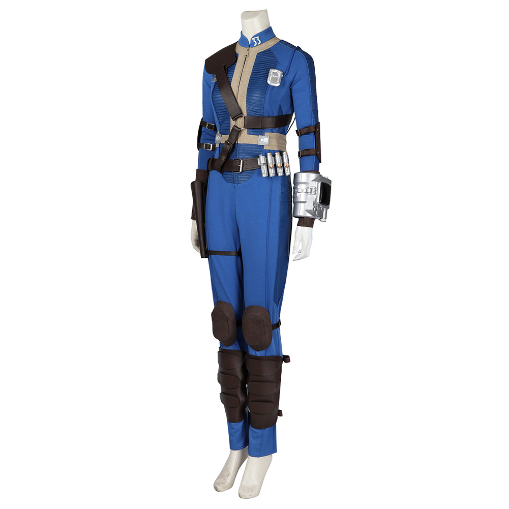 Fallout 4 Lucy MacLean Cosplay Men Ladies Jumpsuit Halloween Carnival Blue Suits - Picture 50 of 75