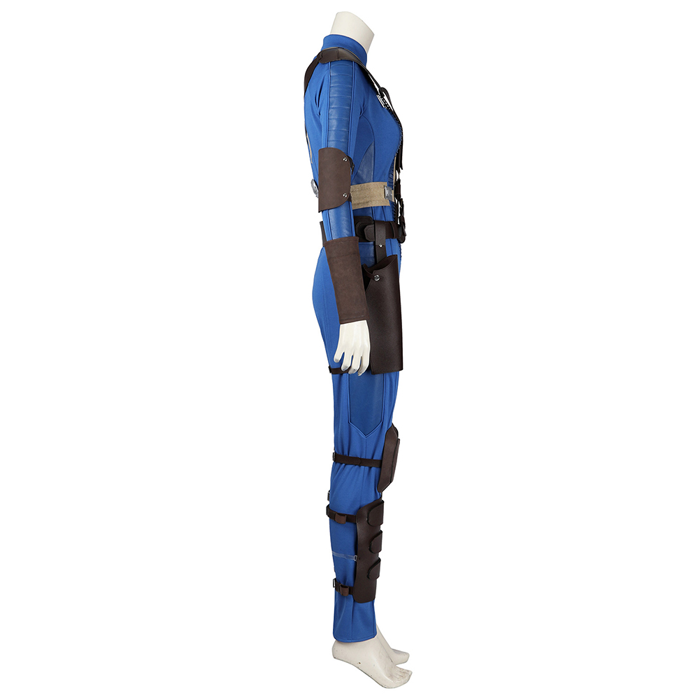 Fallout 4 Lucy MacLean Cosplay Men Ladies Jumpsuit Halloween Carnival Blue Suits - Picture 34 of 75