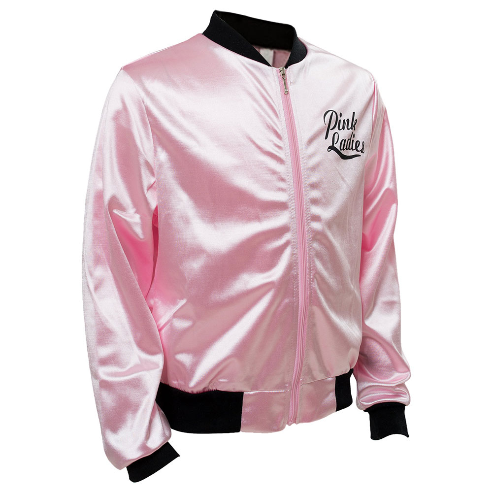 Grease Pink Ladies Cosplay Adult Satin Coat Costume Retro Halloween Jacket suit - Picture 20 of 24