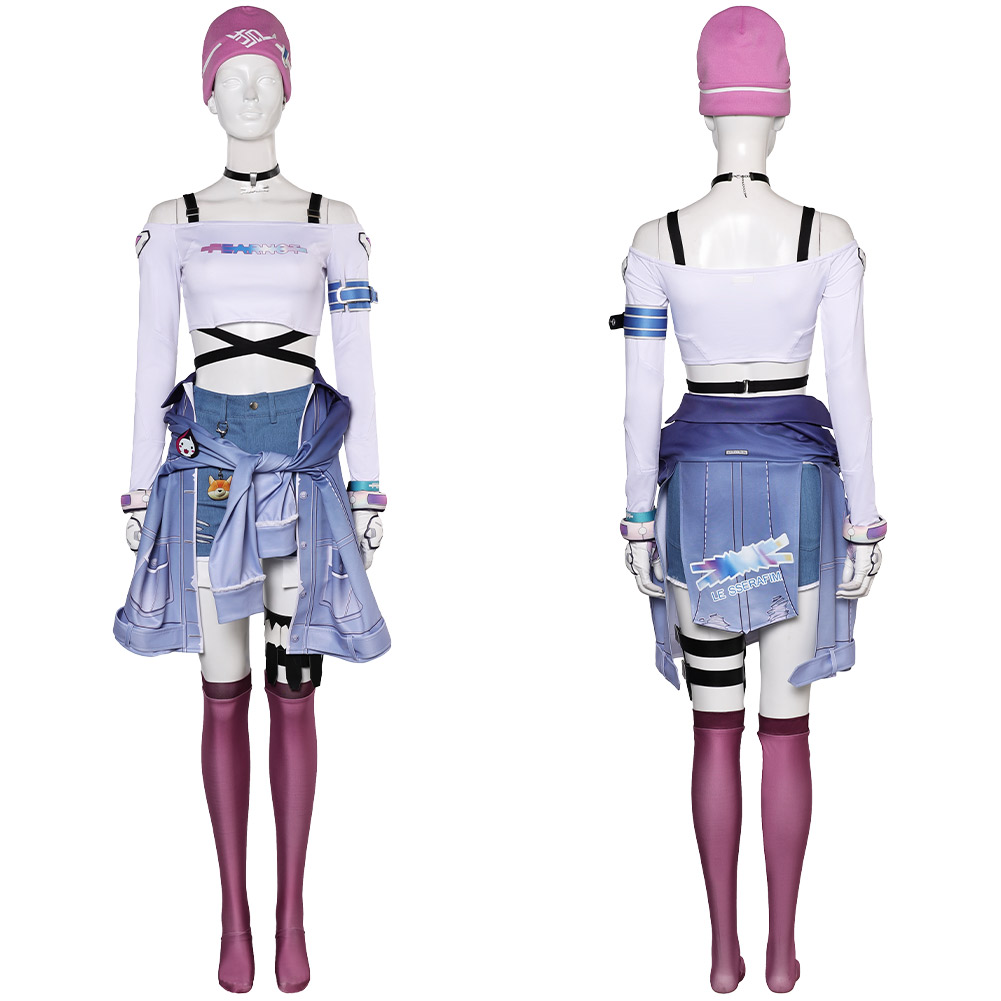 Over-watch OW kiriko X LE SSERAFIM Costume Outfit Halloween