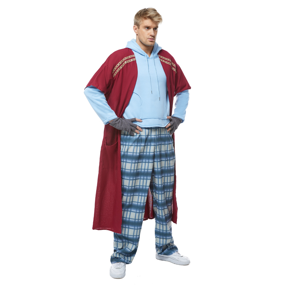 The Avengers 4 Endgame Final Assembly Fat Thor Odinson Cosplay Costume+Wig - Picture 19 of 27