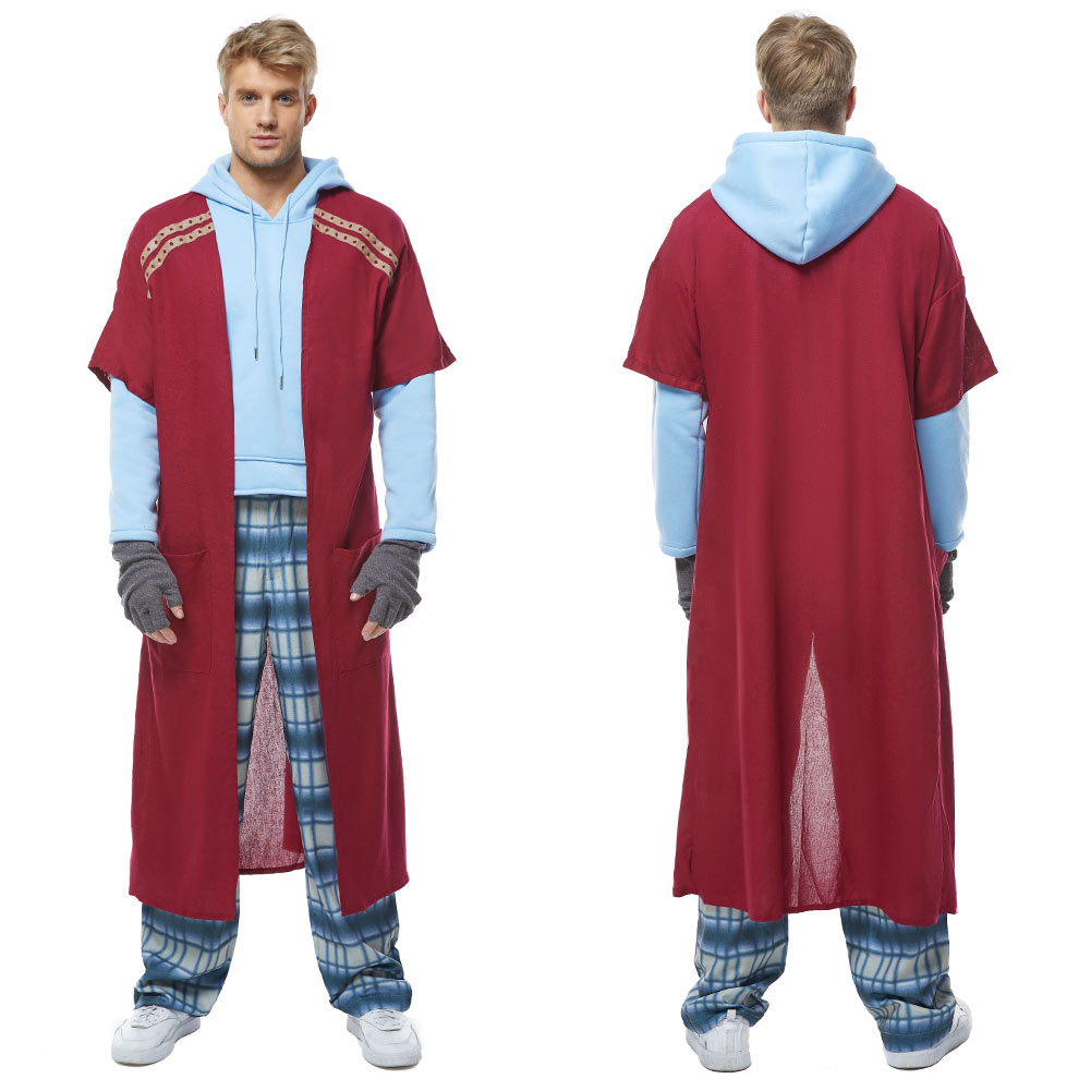 The Avengers 4 Endgame Final Assembly Fat Thor Odinson Cosplay Costume+Wig - Picture 18 of 27