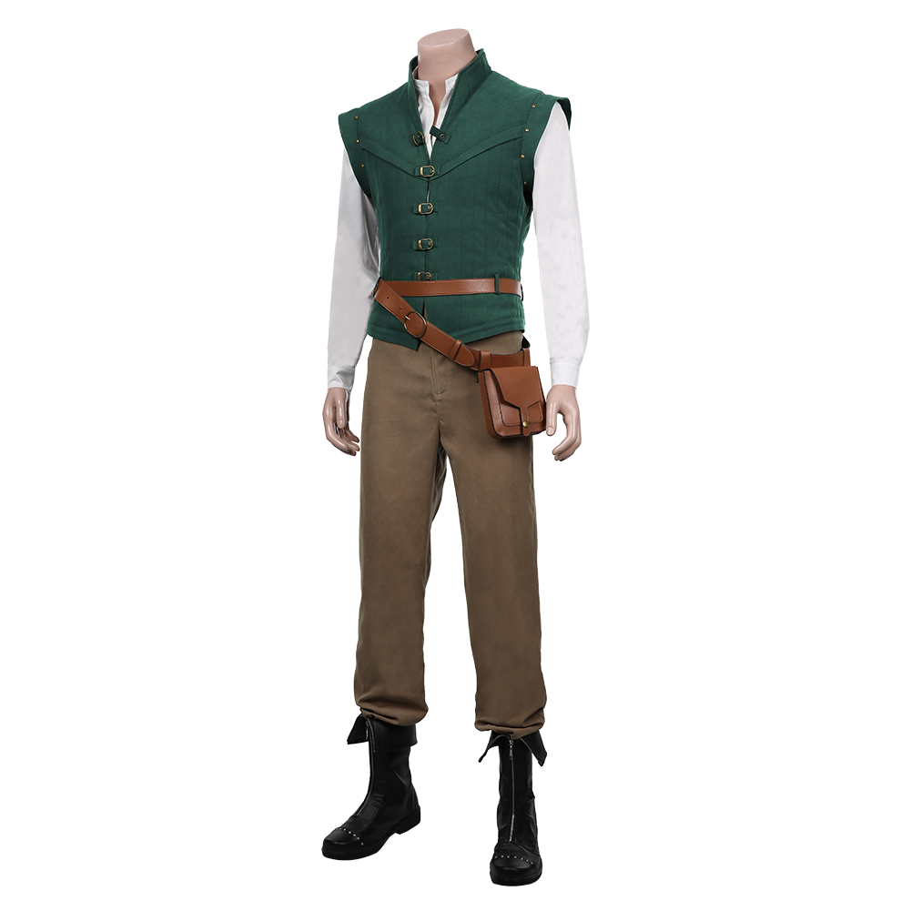 Tangled-Flynn Rider Cosplay Costume Vest Outfit Carnival Uniform Halloween Mens - Picture 15 of 30