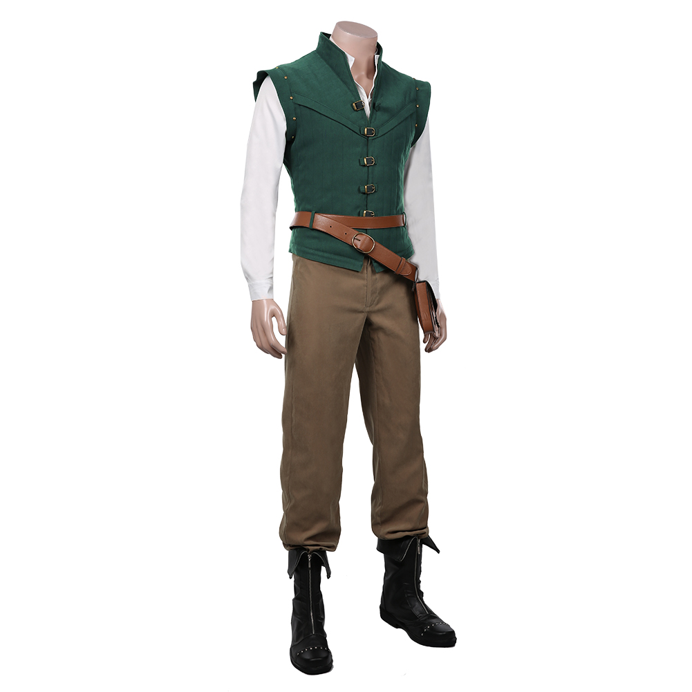 Tangled-Flynn Rider Cosplay Costume Vest Outfit Carnival Uniform Halloween Mens - Picture 17 of 30