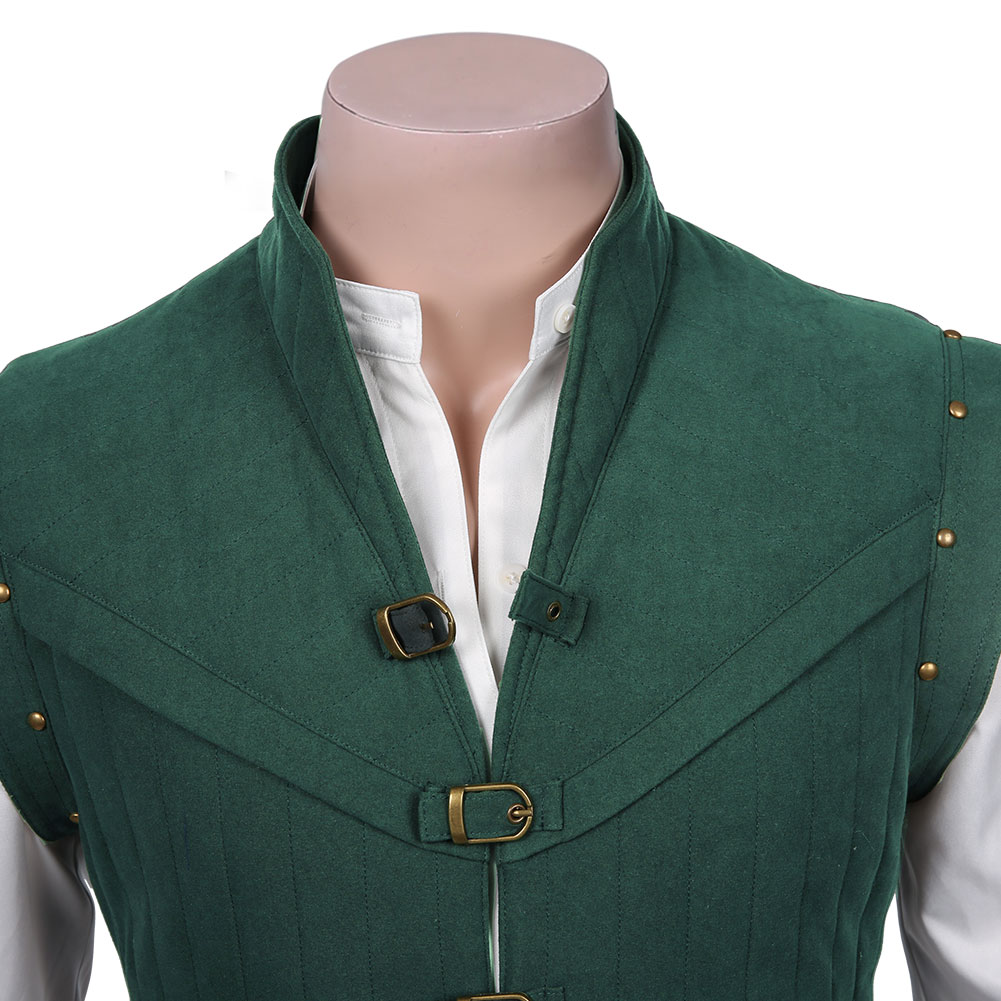 Tangled-Flynn Rider Cosplay Costume Vest Outfit Carnival Uniform Halloween Mens - Picture 20 of 30