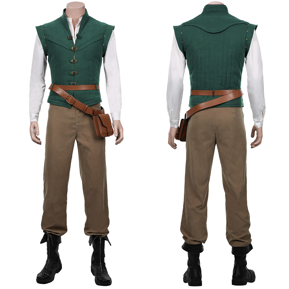 Tangled-Flynn Rider Cosplay Costume Vest Outfit Carnival Uniform Halloween Mens - Picture 25 of 30