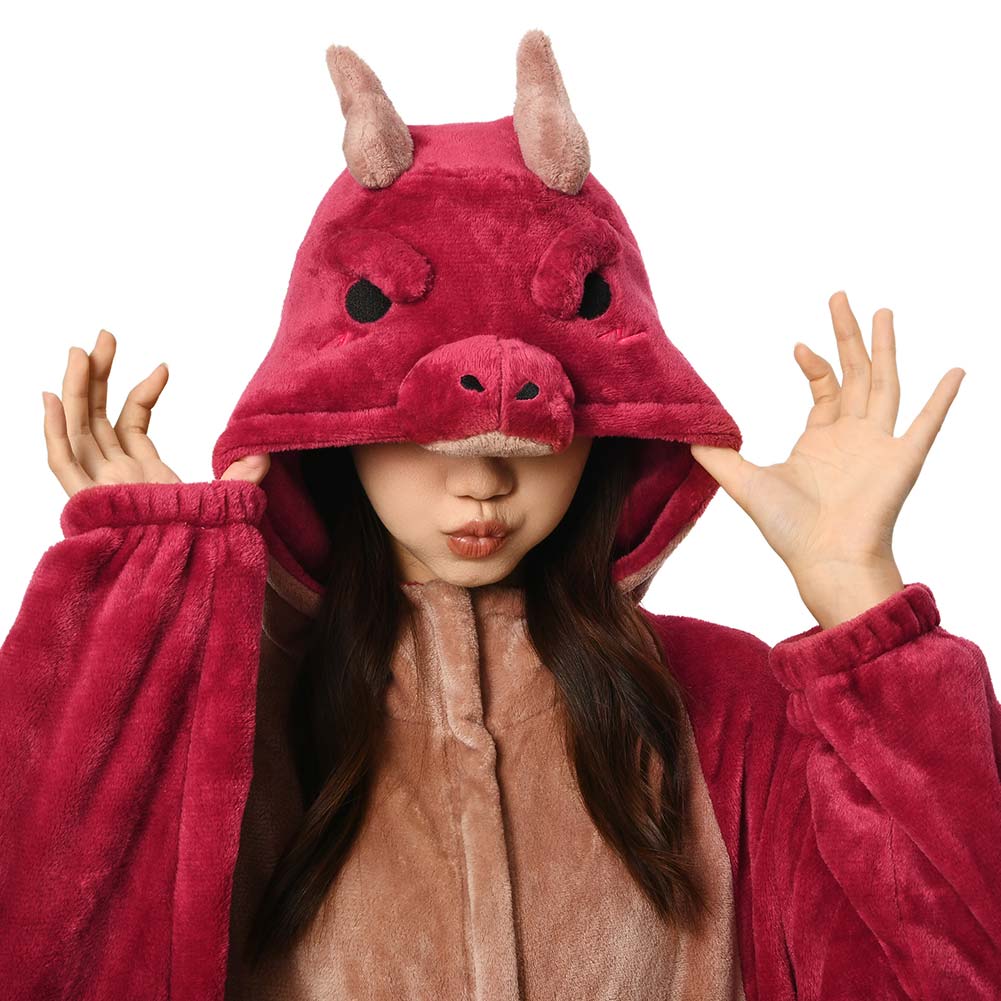 Unisex Adult Animal Cosplay Pajamas 12Onesie99 Flannel Hooded Sleepwear Pyjamas - Picture 65 of 71