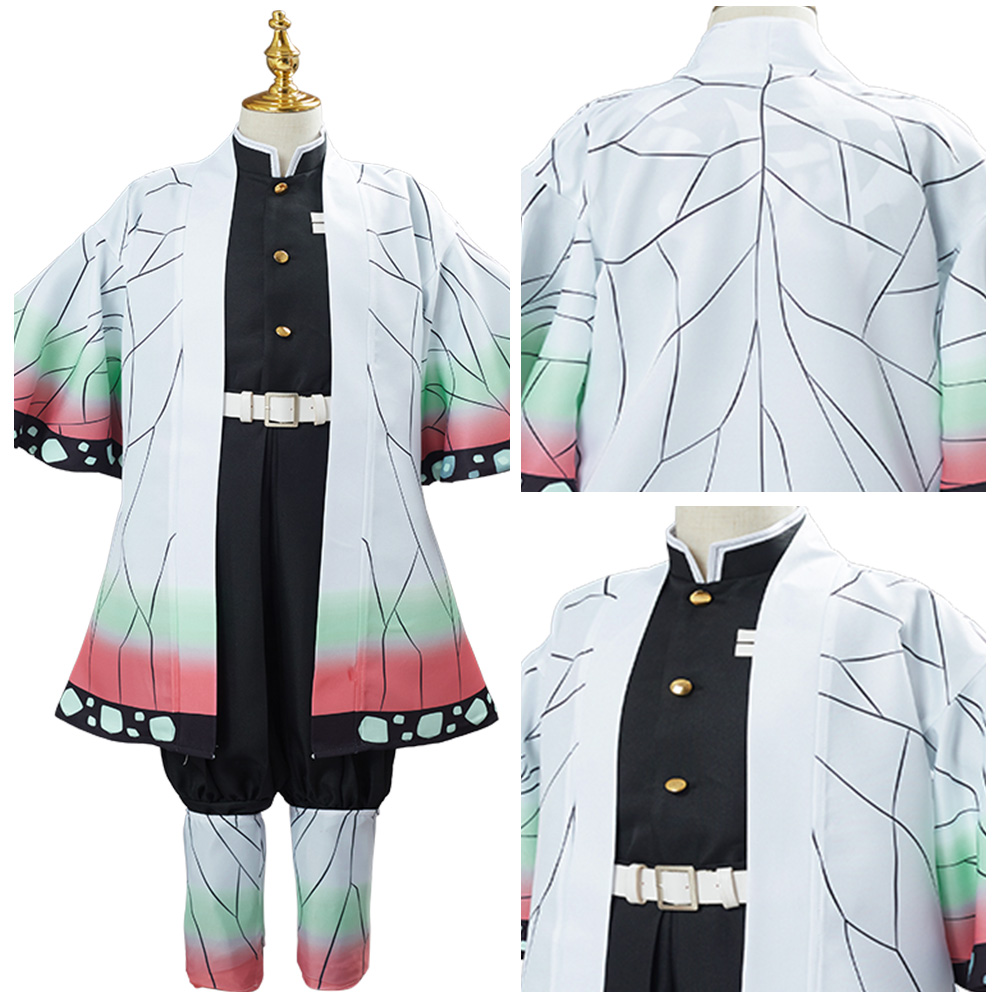 Kids Demon Slayer Kochou Shinobu Cosplay Costume Outfit Halloween Carnival Suit - Picture 38 of 59