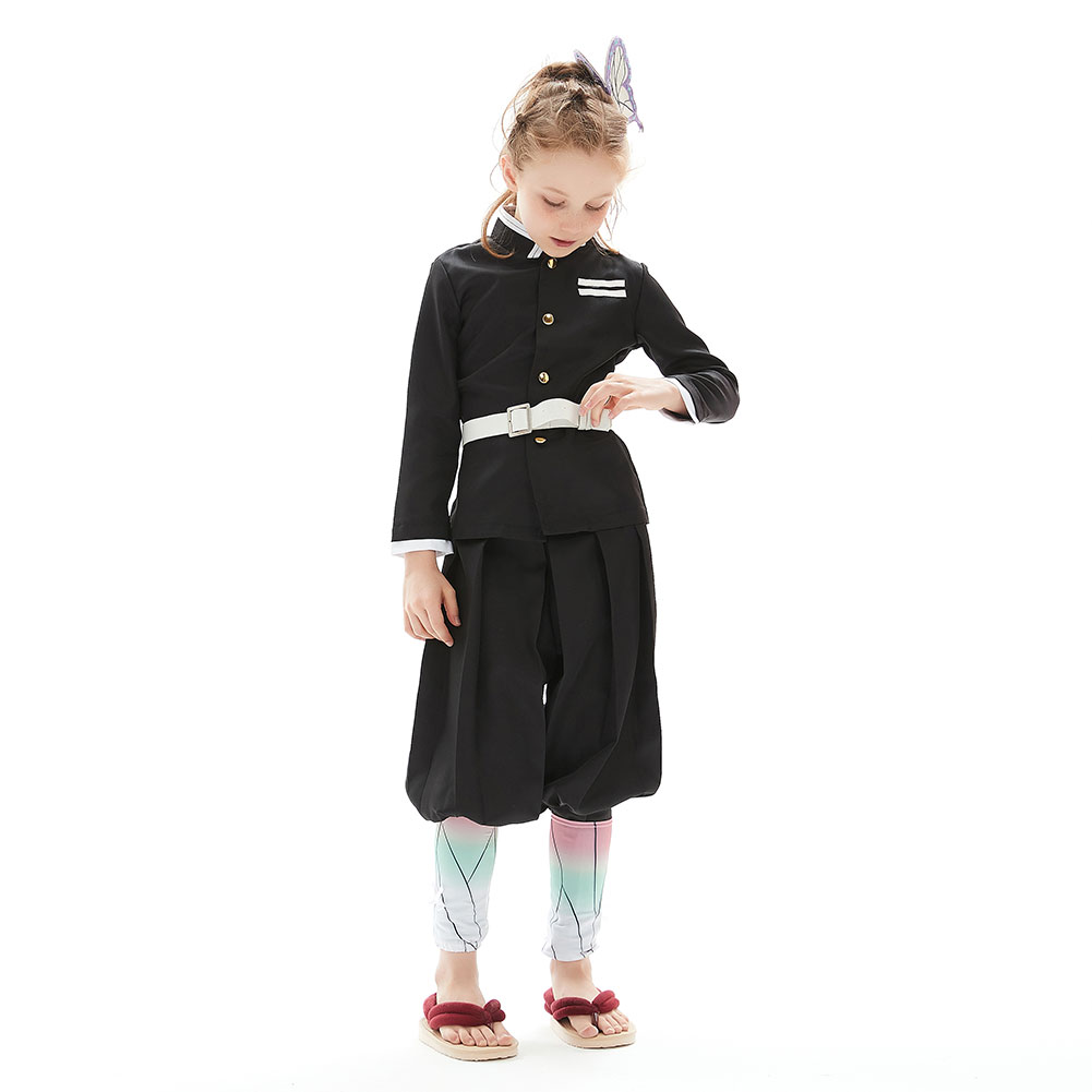Kids Demon Slayer Kochou Shinobu Cosplay Costume Outfit Halloween Carnival Suit - Picture 43 of 59