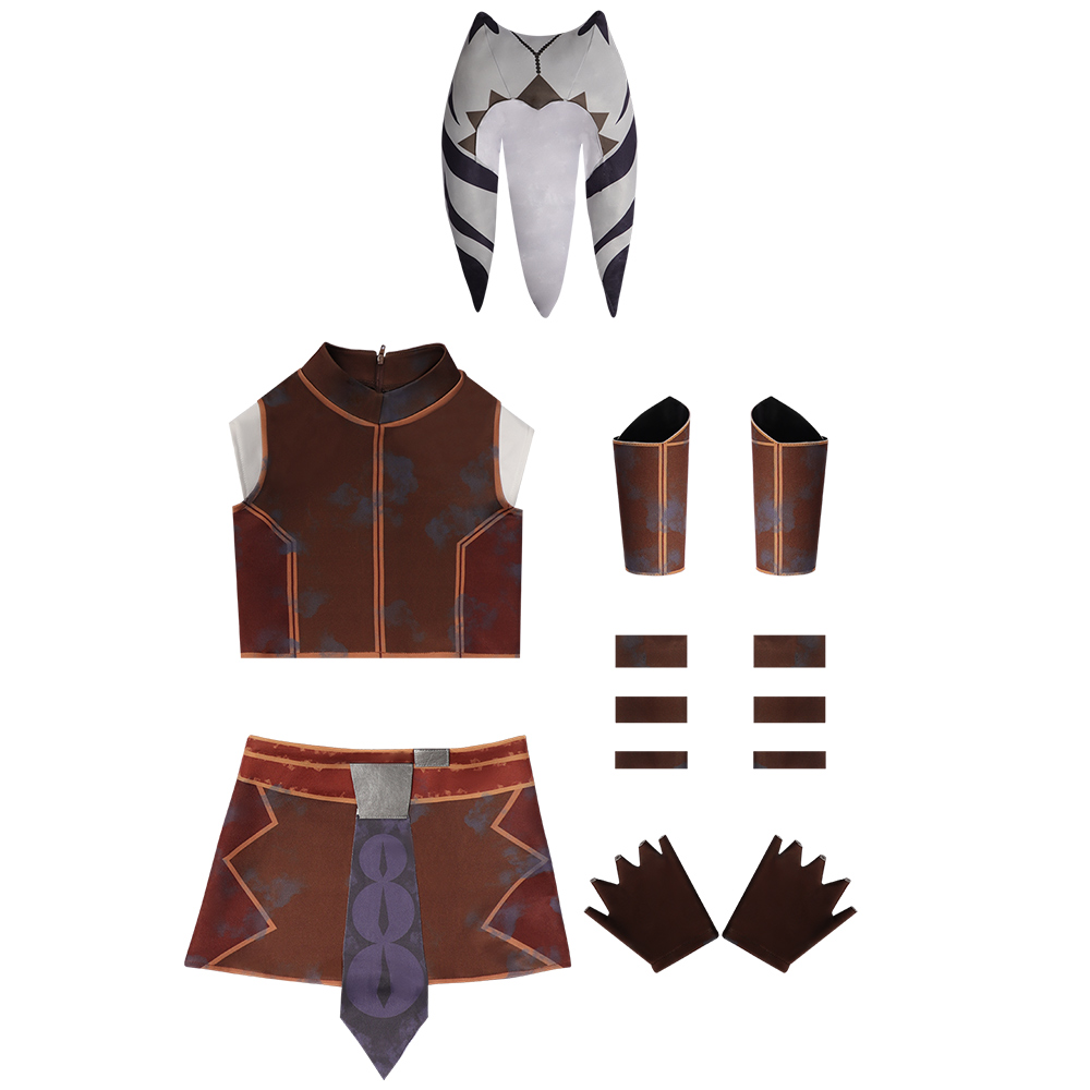 Star Wars Ahsoka Tano Mandalorian Cosplay Jedi Costume Outfit Halloween Carnival - Bild 46 von 106