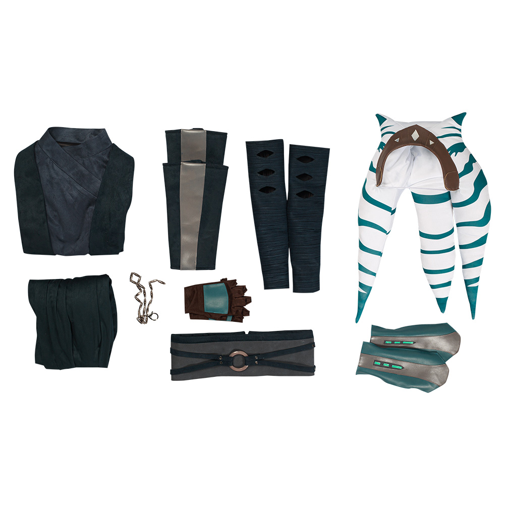 Star Wars Ahsoka Tano Mandalorian Cosplay Jedi Costume Outfit Halloween Carnival - Bild 55 von 106