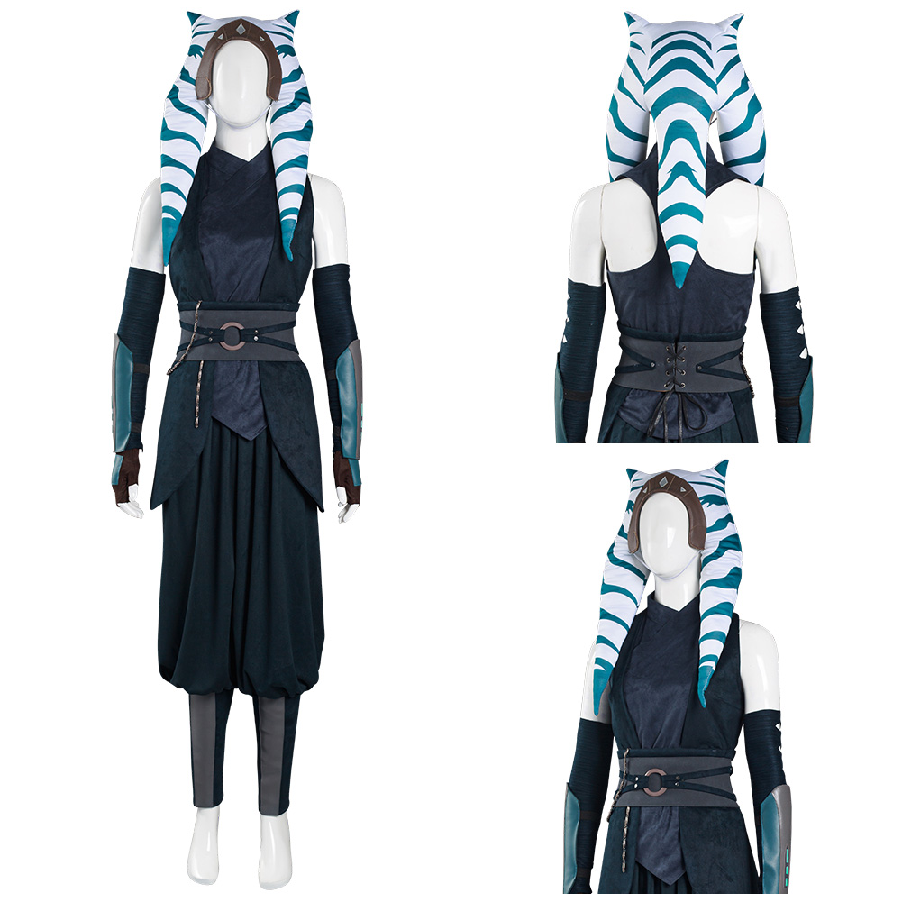 Star Wars Ahsoka Tano Mandalorian Cosplay Jedi Costume Outfit Halloween Carnival - Bild 59 von 106