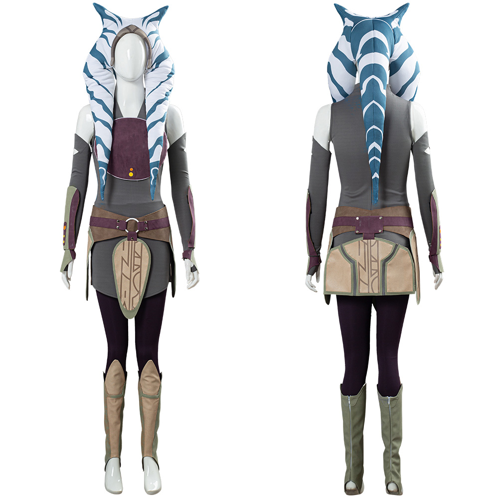Star Wars Ahsoka Tano Mandalorian Cosplay Jedi Costume Outfit Halloween Carnival - Bild 92 von 106