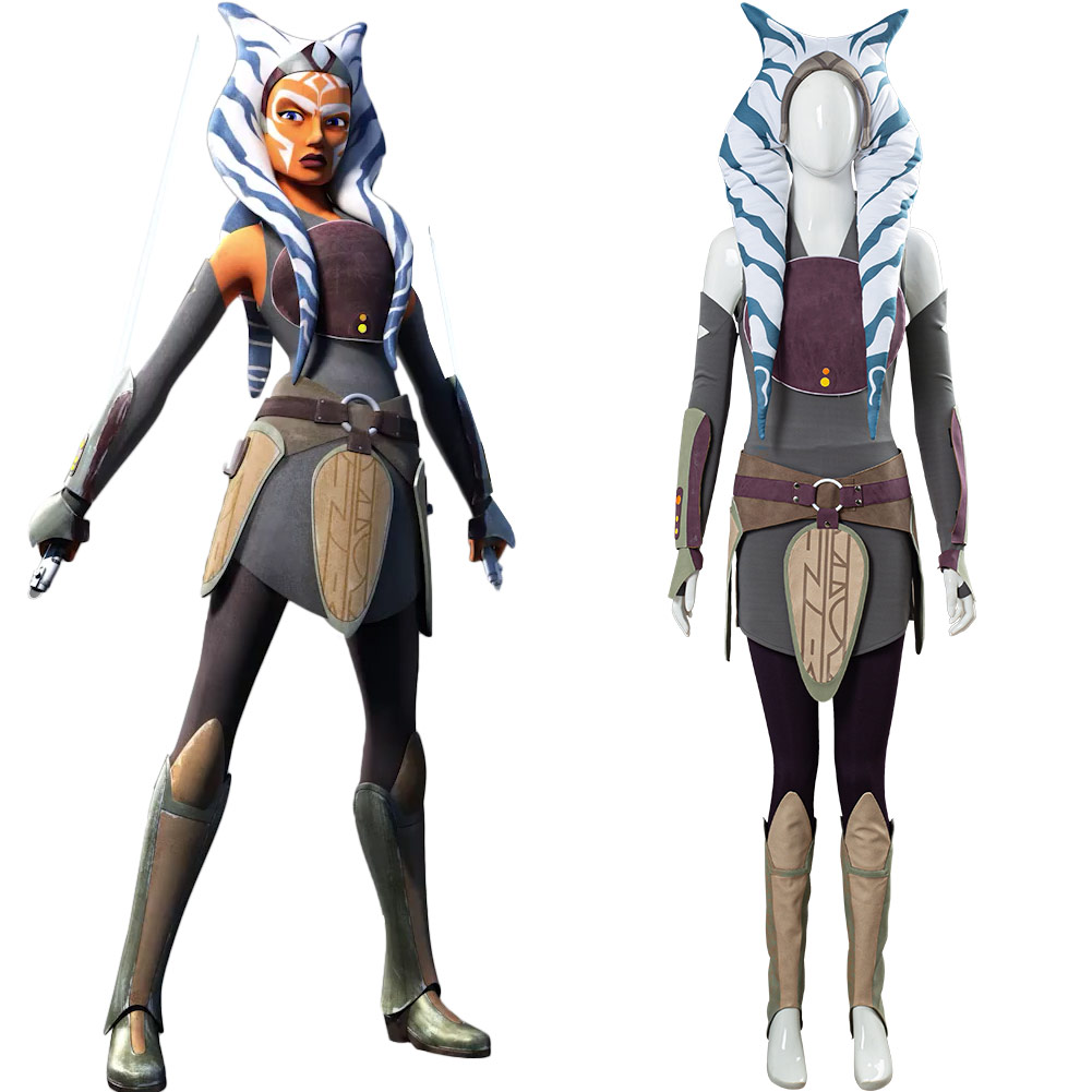 Star Wars Ahsoka Tano Mandalorian Cosplay Jedi Costume Outfit Halloween Carnival - Bild 94 von 106