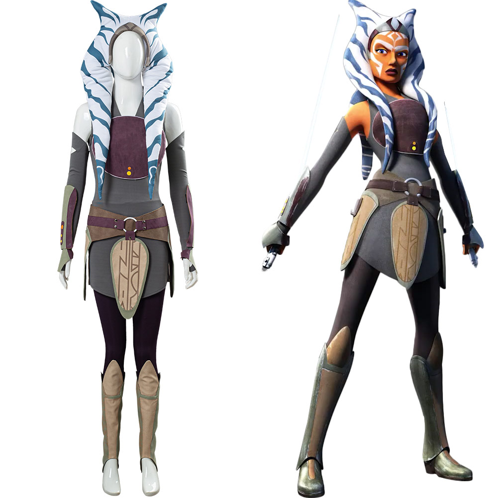 Star Wars Ahsoka Tano Mandalorian Cosplay Jedi Costume Outfit Halloween Carnival - Bild 93 von 106