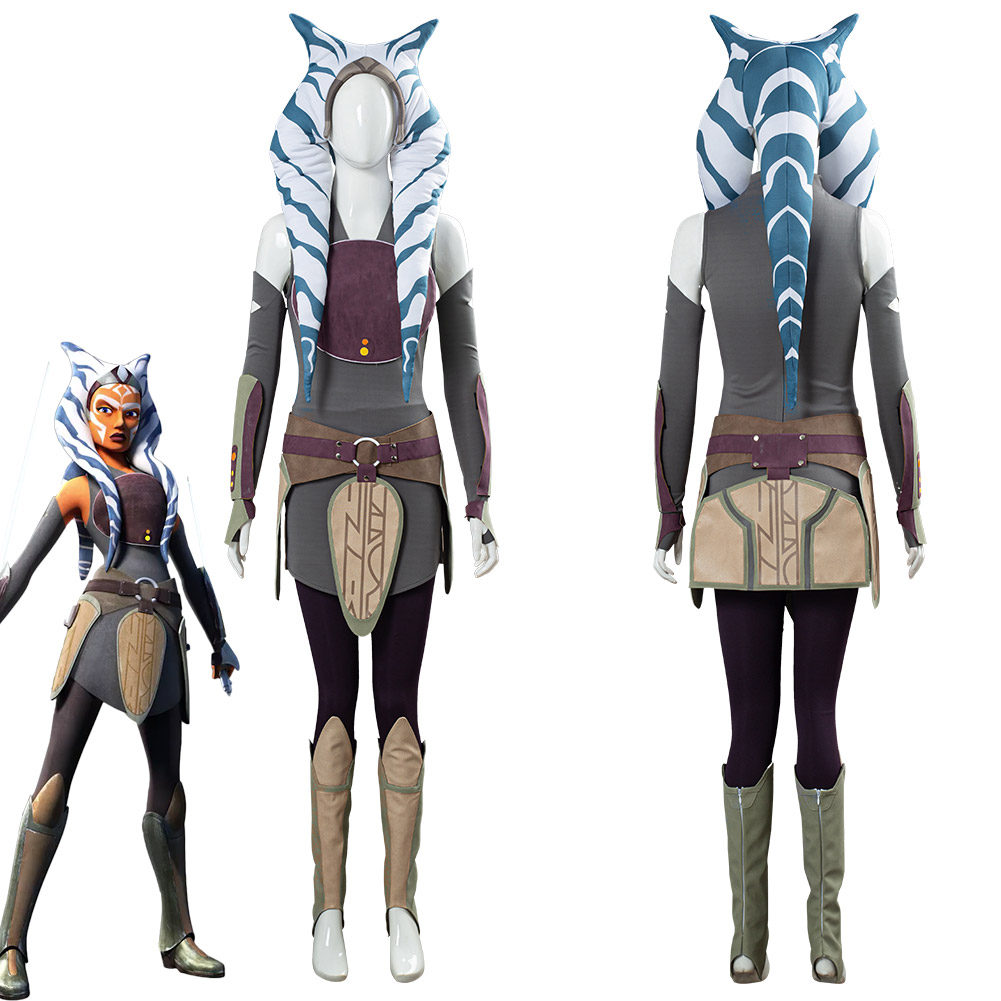 Star Wars Ahsoka Tano Mandalorian Cosplay Jedi Costume Outfit Halloween Carnival - Bild 84 von 106