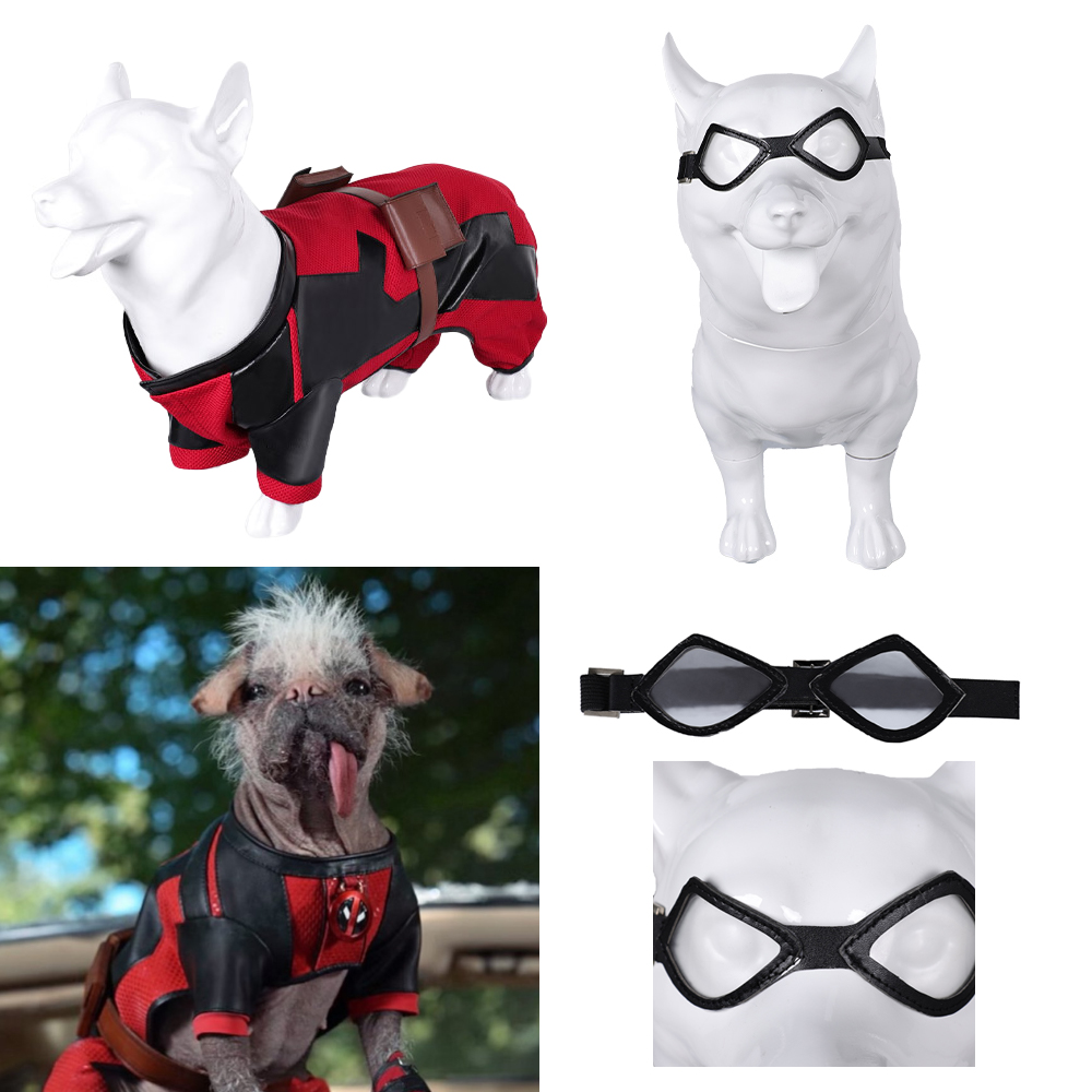 Deadpool 3 Dogpool Peggy Wolverine Mascotas Perros Arnés Cachorro Disfraz + Gafas + Insignia - Imagen 48 de 79