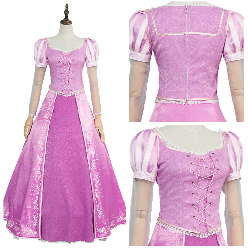 Tangled Princess Rapunzel Cosplay Costume Party Dress Halloween Outfit Women New - Picture 33 of 59