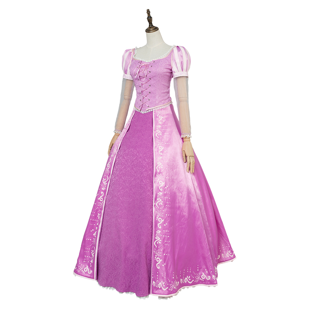 Tangled Princess Rapunzel Cosplay Costume Party Dress Halloween Outfit Women New - Picture 39 of 59