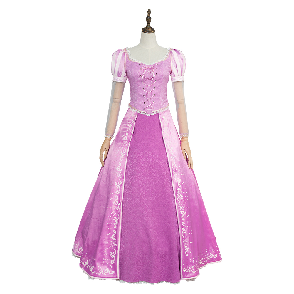 Tangled Princess Rapunzel Cosplay Costume Party Dress Halloween Outfit Women New - Picture 38 of 59
