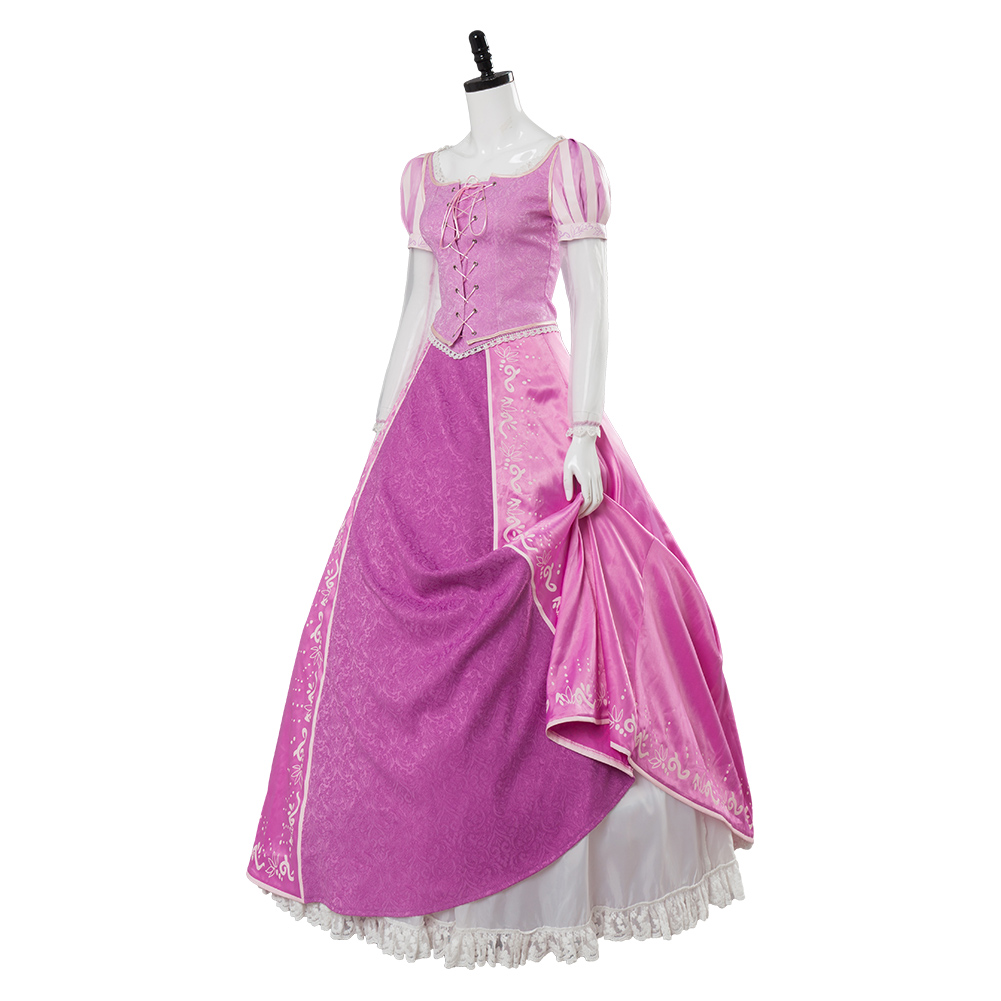 Tangled Princess Rapunzel Cosplay Costume Party Dress Halloween Outfit Women New - Picture 43 of 59