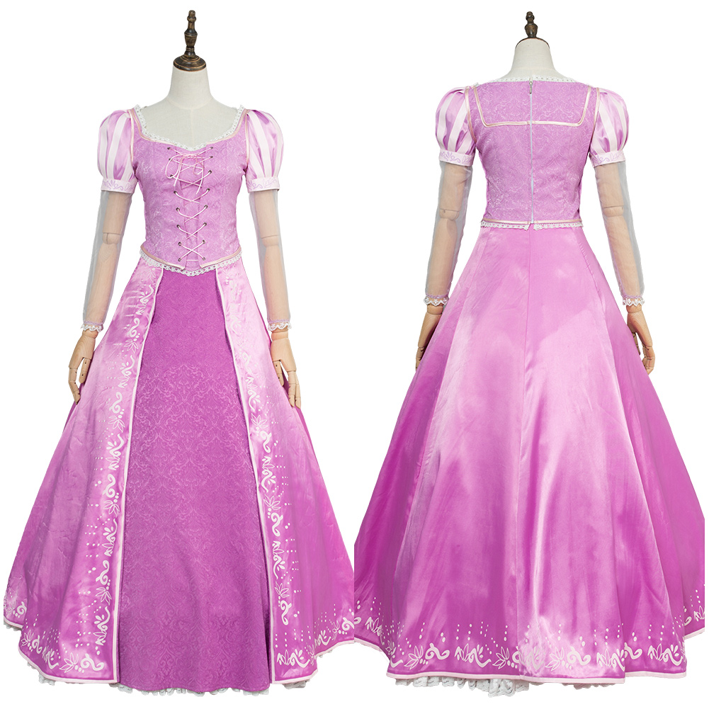 Tangled Princess Rapunzel Cosplay Costume Party Dress Halloween Outfit Women New - Picture 57 of 59