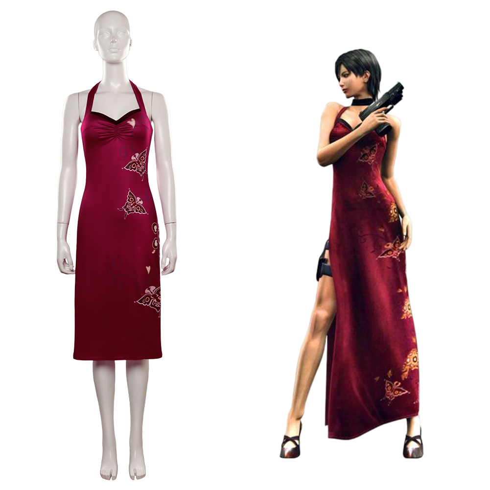 Resident Evil 4 Ada Wong Disfraz de Cosplay Cheongsam Vestido Halloween Disfraz Traje - Imagen 21 de 72