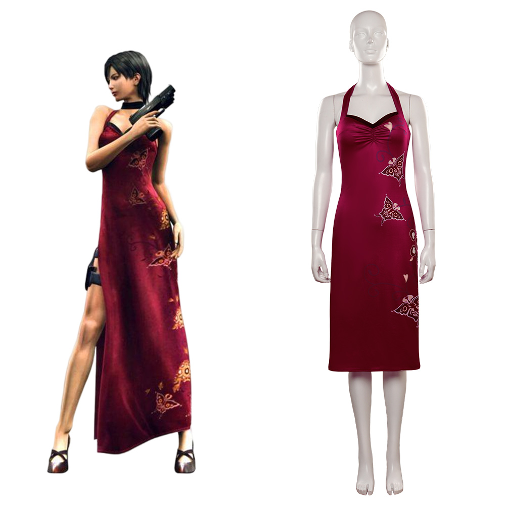 Resident Evil 4 Ada Wong Disfraz de Cosplay Cheongsam Vestido Halloween Disfraz Traje - Imagen 23 de 72