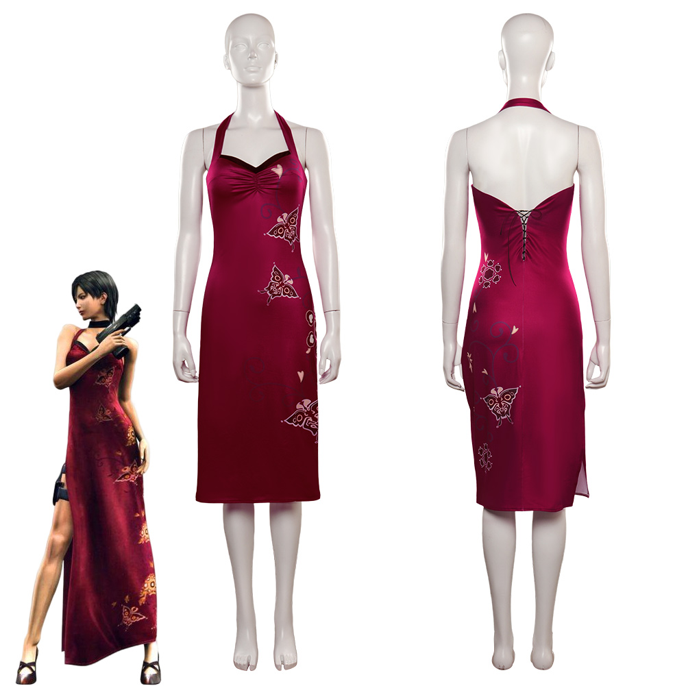 Resident Evil 4 Ada Wong Disfraz de Cosplay Cheongsam Vestido Halloween Disfraz Traje - Imagen 26 de 72