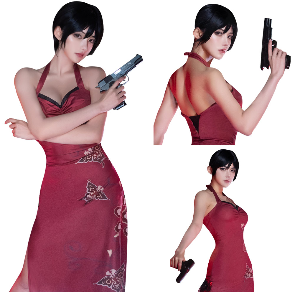 Resident Evil 4 Ada Wong Disfraz de Cosplay Cheongsam Vestido Halloween Disfraz Traje - Imagen 36 de 72