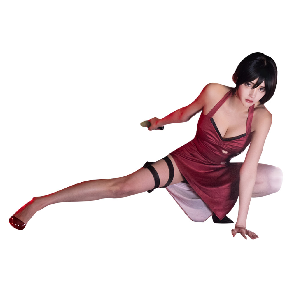 Resident Evil 4 Ada Wong Disfraz de Cosplay Cheongsam Vestido Halloween Disfraz Traje - Imagen 45 de 72