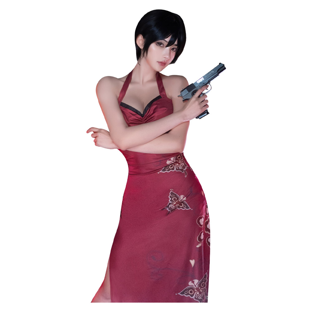 Resident Evil 4 Ada Wong Disfraz de Cosplay Cheongsam Vestido Halloween Disfraz Traje - Imagen 63 de 72
