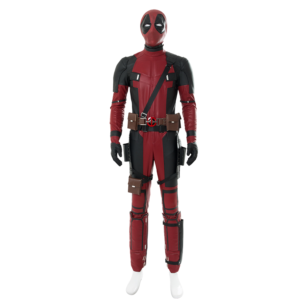 X-Men Deadpool 2 Wade Winston Wilson Cosplay Costume Bodysuit Suit Jumpsuit+Mask - Picture 27 of 33