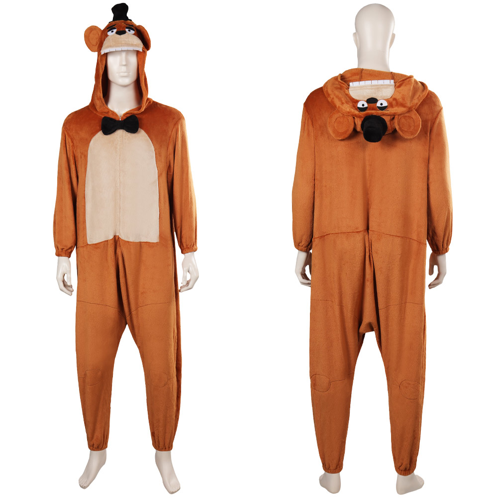 Five Nights at Freddy's Cosplay Costume Halloween Carnival Bear Pajamas Jumpsuit - Picture 17 of 17