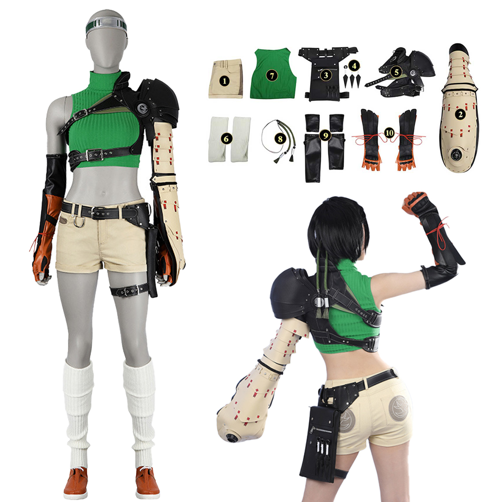 Game FFVII Rebirth Yuffie Kisaragi Cosplay Halloween Costume