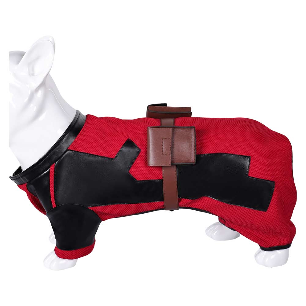 Deadpool & Wolverine Dogs Dogpool Peggy Pets Costume Harness Vest+Glasses+Badge - Picture 36 of 48