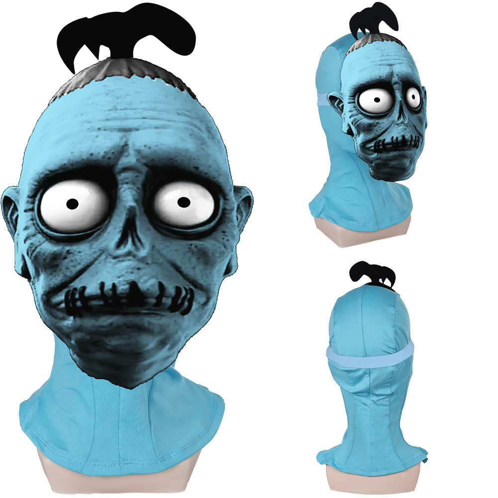 Beetlejuice 2 Shrunken Head Bob Cosplay Fancy Dress Spirit Halloween Coat+Masks