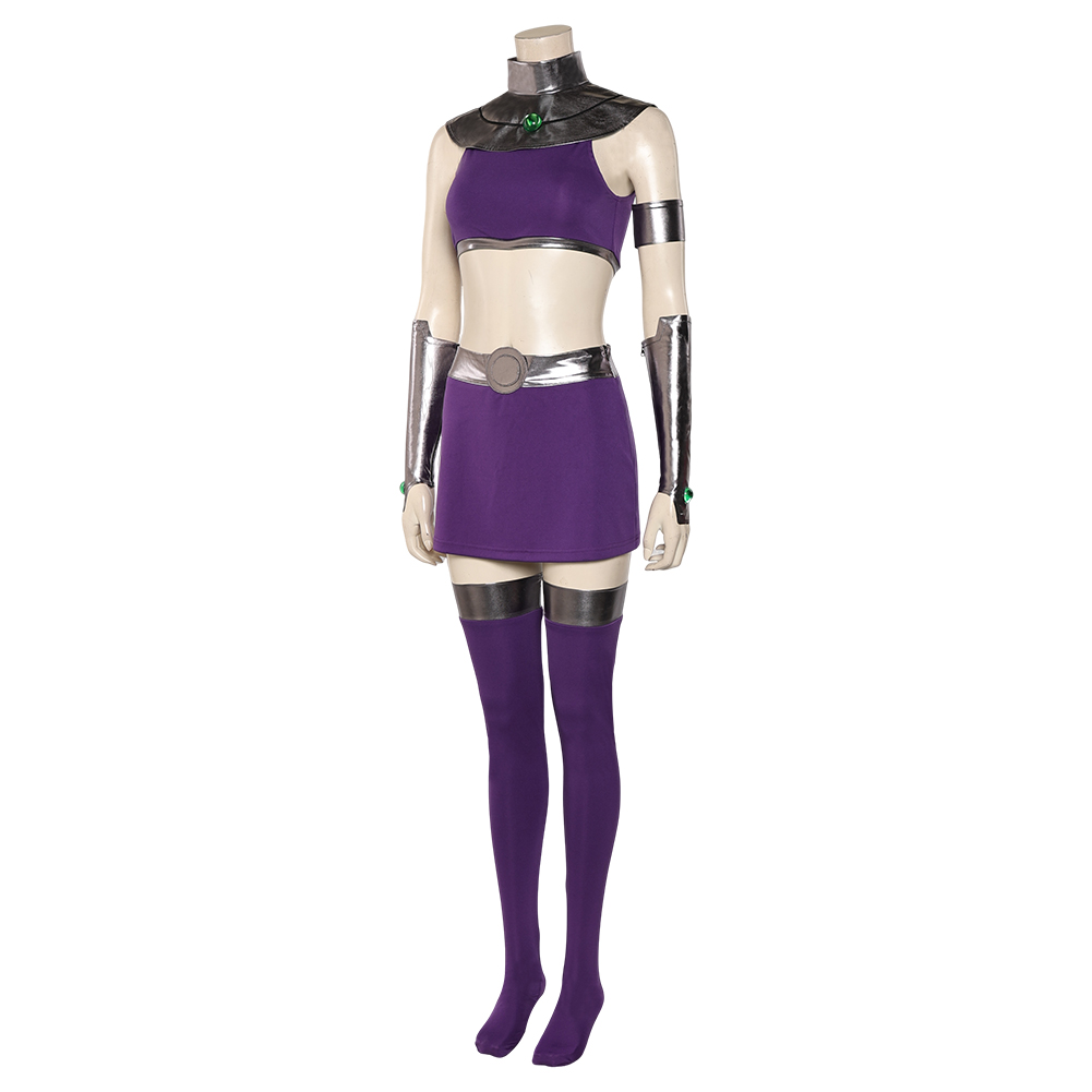 Teen Titans Superhero Starfire Koriand'r Cosplay Costume Outfit Skirt Vest Dress - Picture 17 of 24