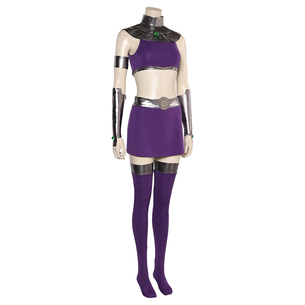 Teen Titans Superhero Starfire Koriand'r Cosplay Costume Outfit Skirt Vest Dress - Picture 15 of 24