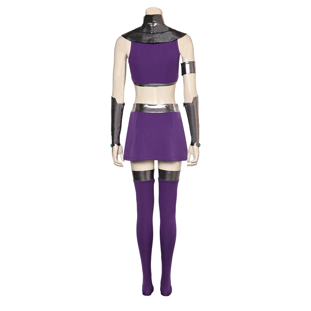 Teen Titans Superhero Starfire Koriand'r Cosplay Costume Outfit Skirt Vest Dress - Picture 14 of 24
