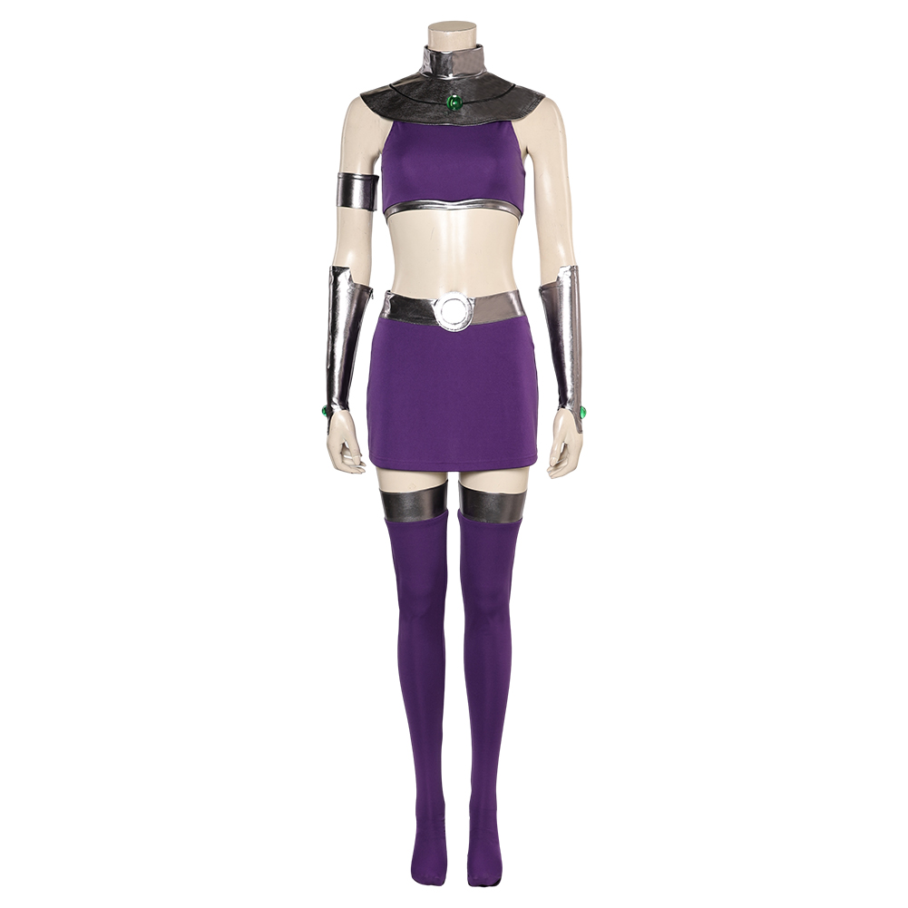Teen Titans Superhero Starfire Koriand'r Cosplay Costume Outfit Skirt Vest Dress - Picture 22 of 24