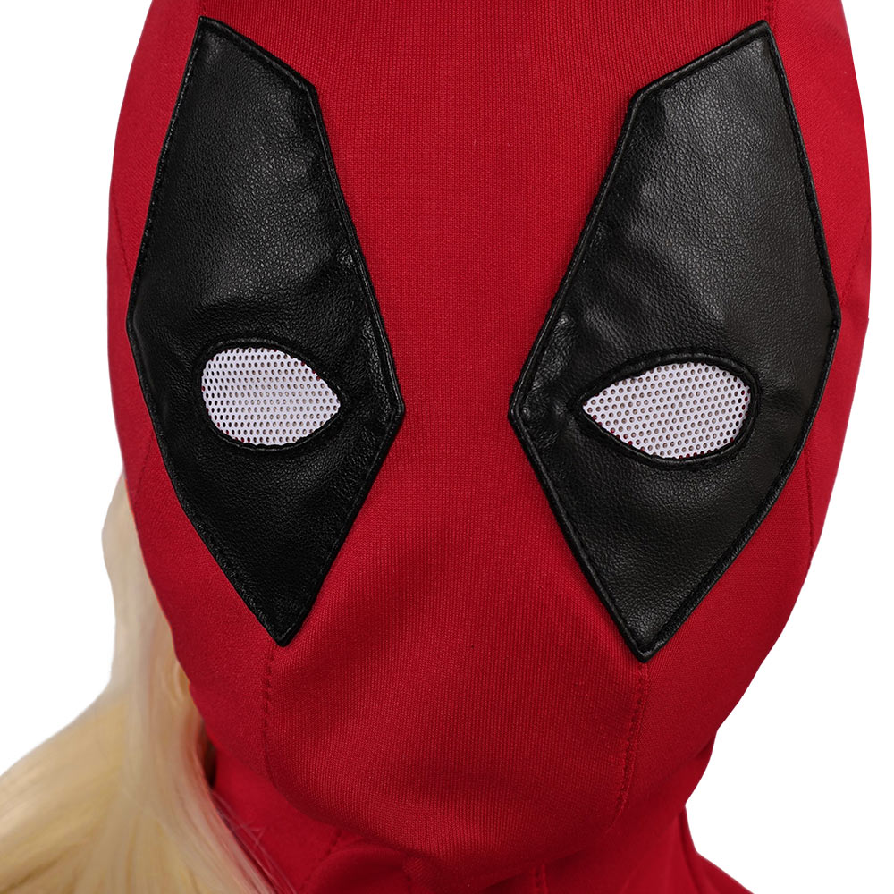 2024 Deadpool & Wolverine Ladypool Mask Halloween Latex Headgear Prop Helmet Wig - Picture 30 of 38
