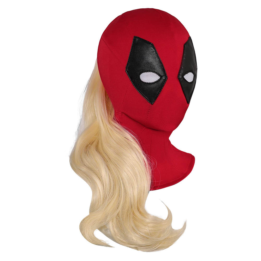 2024 Deadpool & Wolverine Ladypool Mask Halloween Latex Headgear Prop Helmet Wig - Picture 29 of 38