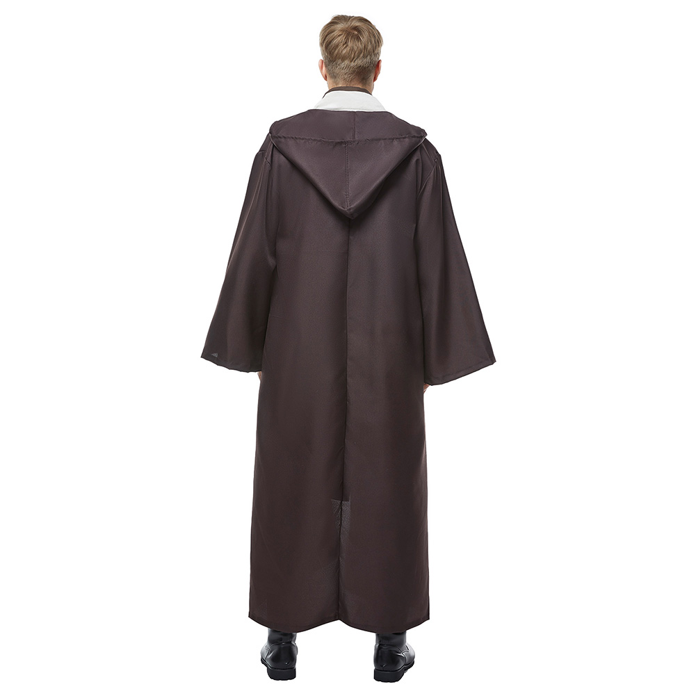 Jedi Master Obi-Wan Kenobi Cosplay Costume Halloween Party Men's Multicolor Suit - Picture 11 of 45