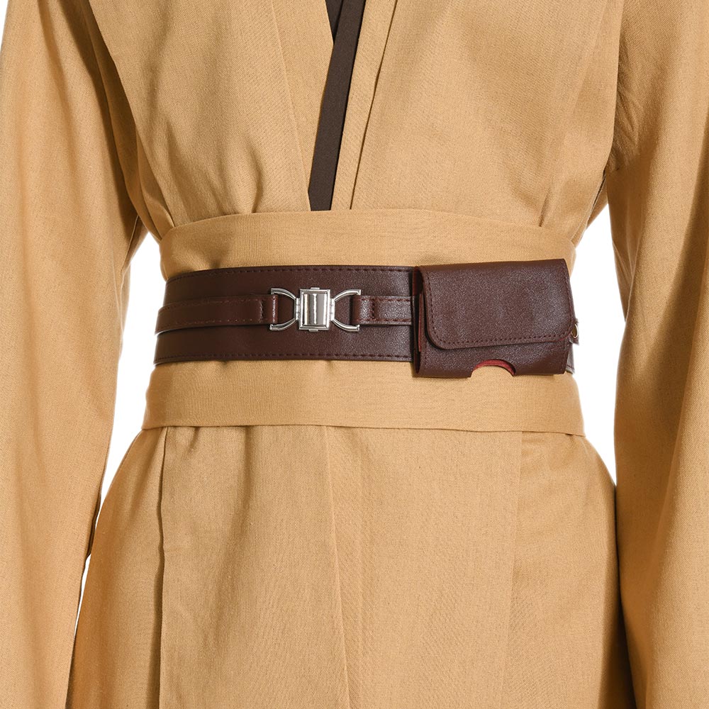 Jedi Master Obi-Wan Kenobi Cosplay Costume Halloween Party Men's Multicolor Suit - Picture 43 of 45