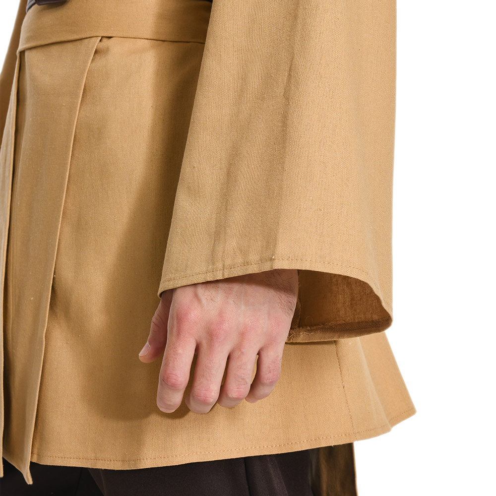 Jedi Master Obi-Wan Kenobi Cosplay Costume Halloween Party Men's Multicolor Suit - Picture 44 of 45