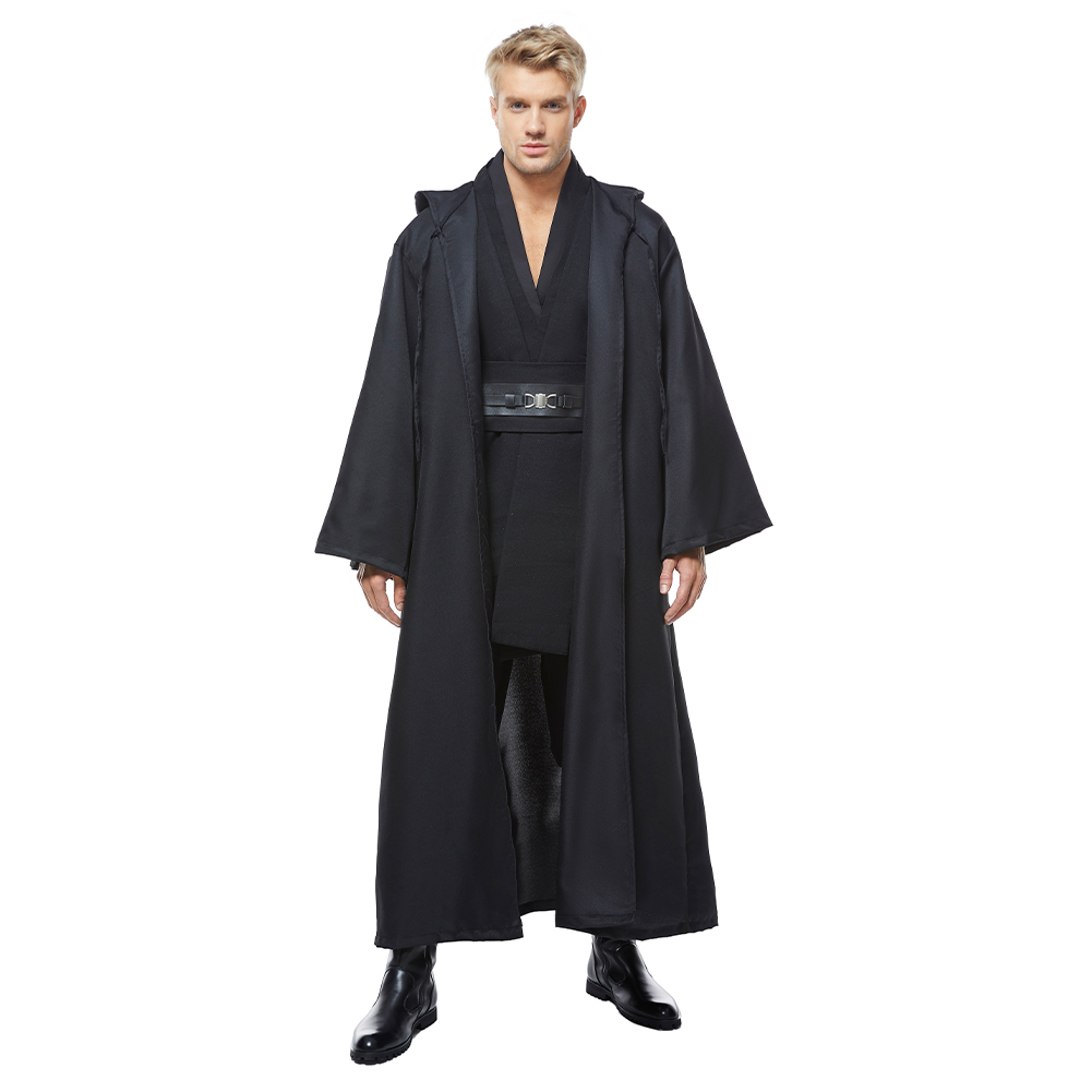 Jedi Master Obi-Wan Kenobi Cosplay Costume Halloween Party Men's Multicolor Suit - Picture 22 of 45